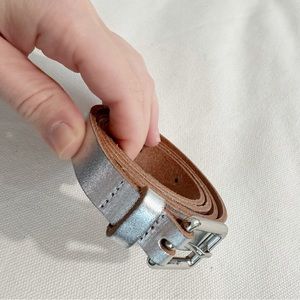 & Other Stories silver leather belt